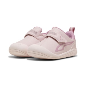 Pantof sport pentru fete Puma, model Kitten SL V Inf Mauve Mist, roz pal, exterior din piele sintetica, interior textil, cu velcro, talpă antialunecare, flexibila, din cauciuc și logo lateral, potriviti pentru primii pasi