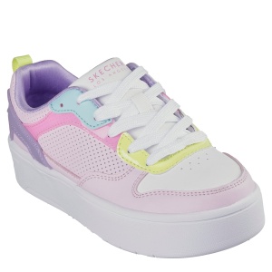 Pantofi sport fete Skechers Court High Classic Crush Pink Multi - Img 2