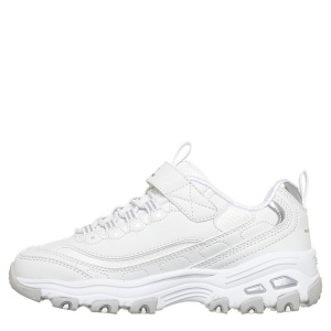 Pantofi sport fete Skechers D'lites Alb - 304154L/WSL - unghi