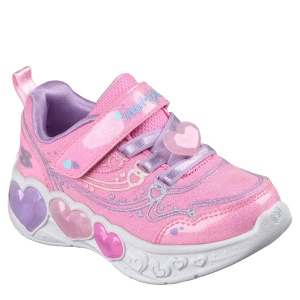 Pantofi sport fete Skechers Enchanted Heart Lights Roz - 303266NC/PKMT - profil