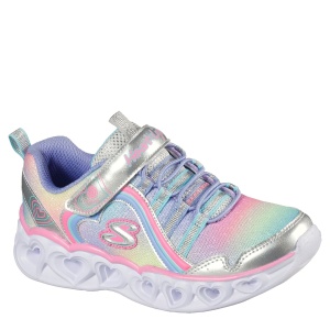 Pantofi sport Fete Skechers Heart Lights Rainbow Lux Silver Multi - Img 2