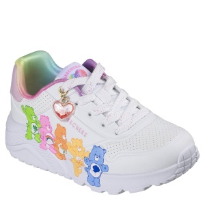 Pantofi sport fete Skechers Uno Lite Alb — vedere în perspectivă