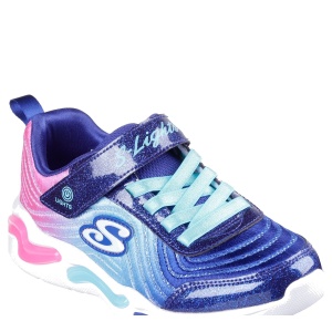 Pantofi sport fete Skechers Wavy Beams Ombre Express Navy - Img 2