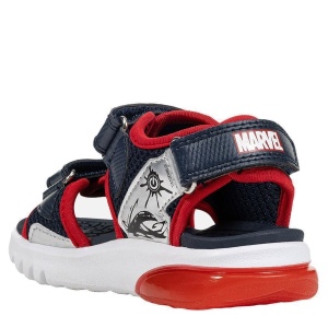 Sandale băieți cu luminițe Geox Sandal Ciberdron B Navy Red — vedere din spate