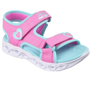 Skechers Sandale fete 303114L/PKTQ Heart Lights Sandals-Sugar încălțăminte copii bigstep