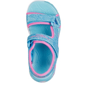 Sandale fete cu luminițe Skechers Mermaid Dreams Sandal Albastru — vedere de sus