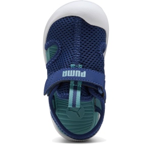 Sandale plajă băieți Puma Fun Racer Mesh Inf Blue Jewel - vedere de sus și talpa - 401576/06