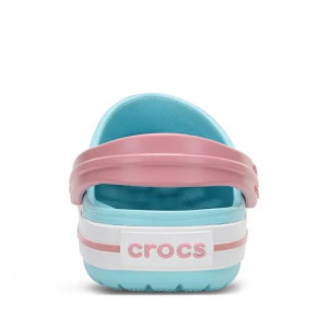 Crocs Sandale plaja Fete Crocband Clog T Ice Blue White incaltaminte copii bigstep