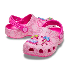 Sandale plaja fete Crocs Mattel Pink Barbie încălțăminte copii bigstep