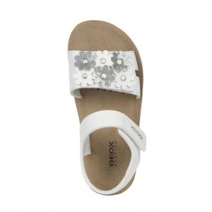 Geox Sandale Fete S.Costarei G.A White Silver incaltaminte copii bigstep