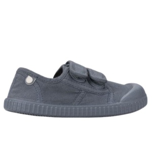 Tenisi barefoot copii, producator Igor, culoare bleumarin, exterior si interior din material textil, inchidere cu doi scai, talpa bleumarin, din cauciuc, foarte flexibila