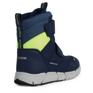 Geox Apreschi impermeabil baieti J Flexyper B.B ABX  Navy Flou/Yellow incaltaminte copii bigstep