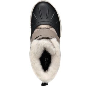Apreschi impermeabil fete Geox Flexyper Girl B Ab Dk Beige Black — vedere de sus