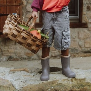 Igor Cizme de zapada imblanite copii Verona Borreguito Taupe (barefoot+wide) incaltaminte copii bigstep