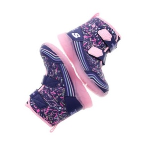 Cizme imblanite fete Illumi Brights Navy - Img 12