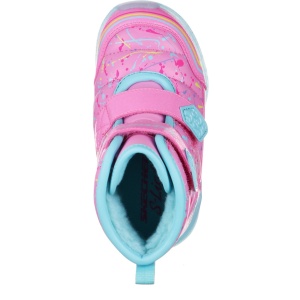 Cizme îmblănite fete Skechers Illumi Brights Power Pink - Img 4