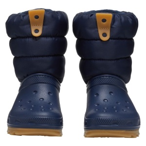 Cizme de zapada impermeabile imblanite baieti Crocs Neo Puff Boot Navy incaltaminte copii bigstep