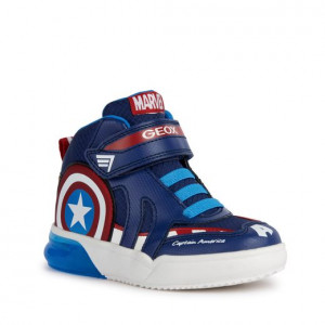Geox Ghete baieti Captain America J Grayjay B.C Navy Red incaltaminte copii bigstep