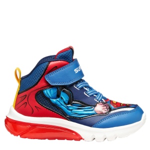 Ghete băieți cu luminițe Geox J Ciberdron Boy Blue Red