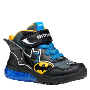 Ghete băieți Geox J Ciberdron Batman Black Yellow — vedere în perspectivă