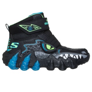 Ghete baieti Skech-O-Saurus Lights Black L