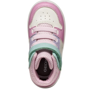Ghete fete Geox Eclyper White Dk Pink - B465MA/000BC/C1364 - de sus