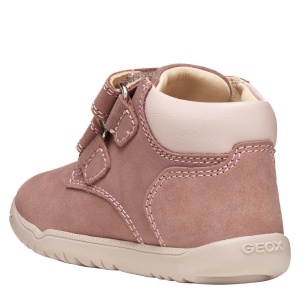 Ghete fete primii pași Geox B Macchia Dk Pink Lt Rose — vedere din spate
