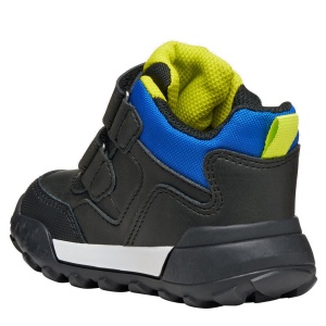 Ghete impermeabile băieți Geox Trekkyup Boy B Abx Black Fluo Green — vedere din spate