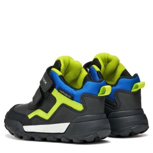 Ghete impermeabile băieți Geox Trekkyup Boy B Abx Black Fluo Green - B566LB/0MEFU/C9299 - perechea spate