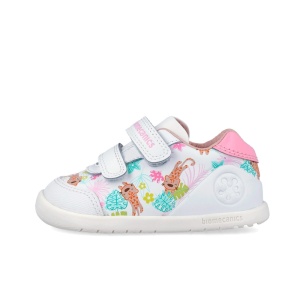 Biomecanics Pantofi barefoot fete 262156-A050 Blanco încălțăminte primii pasi bigstep
