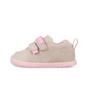 Biomecanics Pantofi barefoot fete 262190-F884 Beige Y Rosa încălțăminte primii pasi bigstep