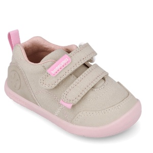 Pantofi barefoot fete Biomecanics Beige Y Rosa - Img 4