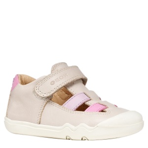Pantofi decupați fete Geox Steppieup Ivory Pink — vedere în perspectivă