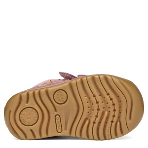 Pantofi fete Geox Macchia Girl Dk Pink Velur - B664PD/03322/C8006 - talpă