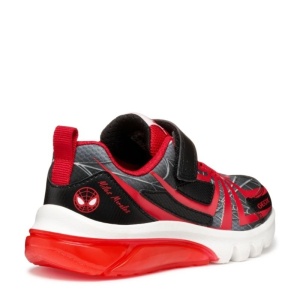 Geox Pantofi sport baieti Ciberdron Boy Black Red J55LBG-014CE-C0048