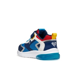Geox Pantofi sport baieti Ciberdron Boy Lt Blue Red încălțăminte copii bigstep