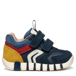Pantofi sport băieți Geox Iupidoo Boy Navy Dk Red