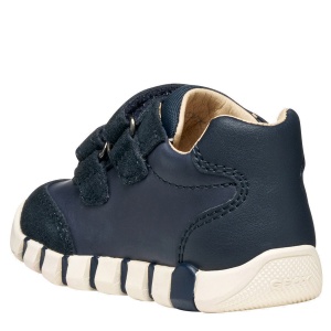 Pantofi sport băieți Geox Iupidoo Navy Red — vedere din spate