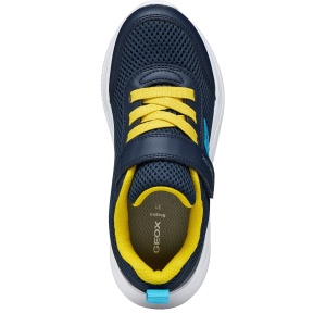 Pantofi sport băieți Geox Sprintye Navy Yellow - vedere de sus - J36GBA/01454/C0657