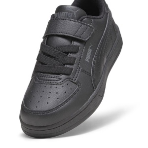 Pantofi sport baieti Puma Caven 2.0 AC+ PS Black 393839-01, negri, inchidere cu scai si siret elastic, potriviti pentru scoala, uniforma, stil casual sau evenimente speciale