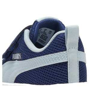 Pantofi sport băieți Puma Courtflex V3 Mesh Inf Blue Jewel-Lucite — detaliu călcâi
