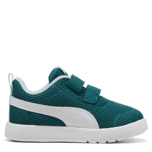 Pantofi sport băieți Puma Courtflex V3 Mesh Inf Emerald Ice-White — vedere laterală opusă