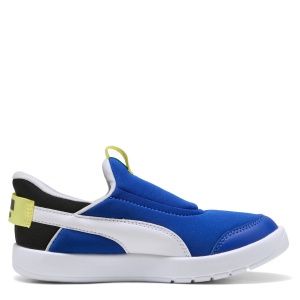 Pantofi sport băieți Puma Courtflex v3 Sliptech PS Vivid Blue - vedere laterală opusă - 399734/05