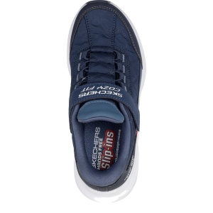 Pantofi sport băieți Skechers Contour Foam Bleumarin — vedere de sus