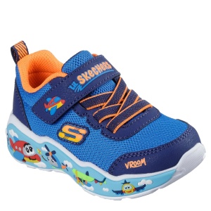 Pantofi sport băieți Skechers Play Scene Blue Navy — vedere în perspectivă