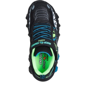 Pantofi sport băieți Skechers Skech-O-Saurus Lights Black — vedere de sus