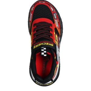 Pantofi sport băieți Skechers Skech Tracks Black Red Rosu - Img 4