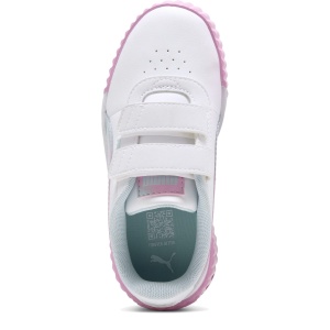 Pantofi sport fete Carina 3.0 Faded Glow V PS PUMA White-Mauve Glow - vedere de sus și talpa - 407501/01