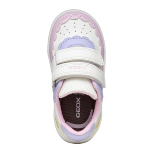 Geox Pantofi sport fete Eclyper Girl White Lt Yellow B555MA-000BC-C1372