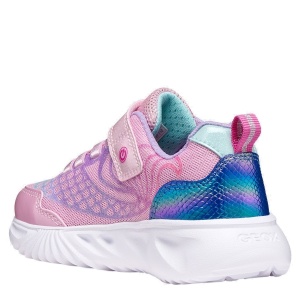 Pantofi sport fete Geox Assister Girl Pink Lilac — vedere din spate